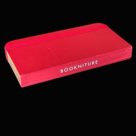 MoMA Bookniture Red Portable Folding Stool Side Table Book Shape – Art Furniture - Picture 1 of 11